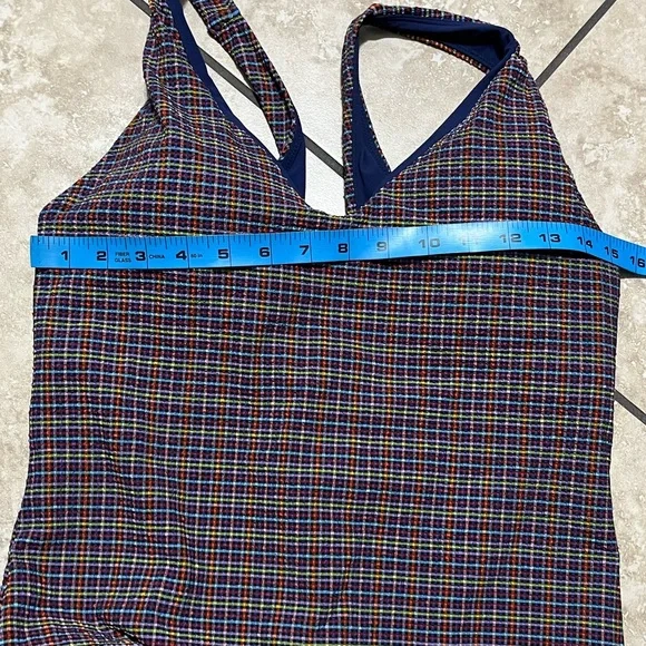 Athleta Seersucker V Neck One Piece 👙 - Picture 6 of 9